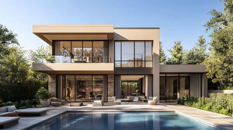 Modern luxury coastal home with pool in the Noosa region